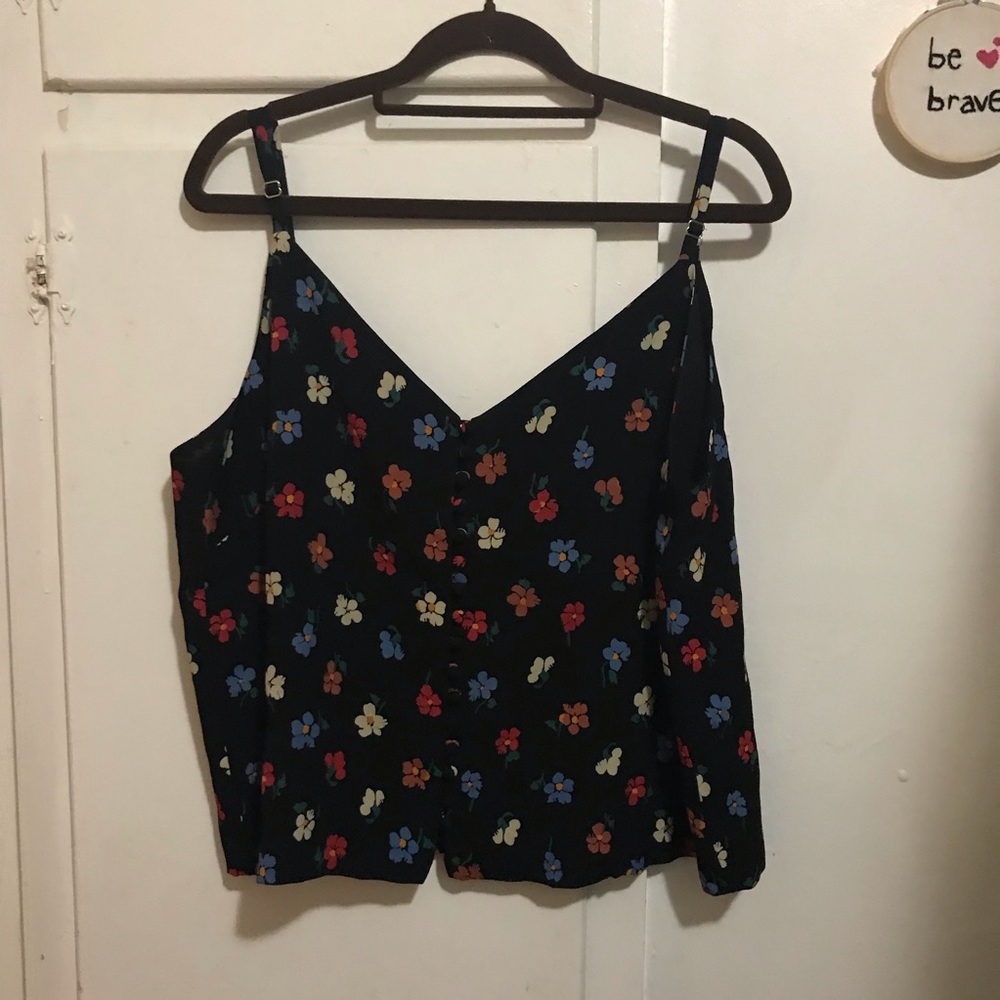 Madewell button down floral cami